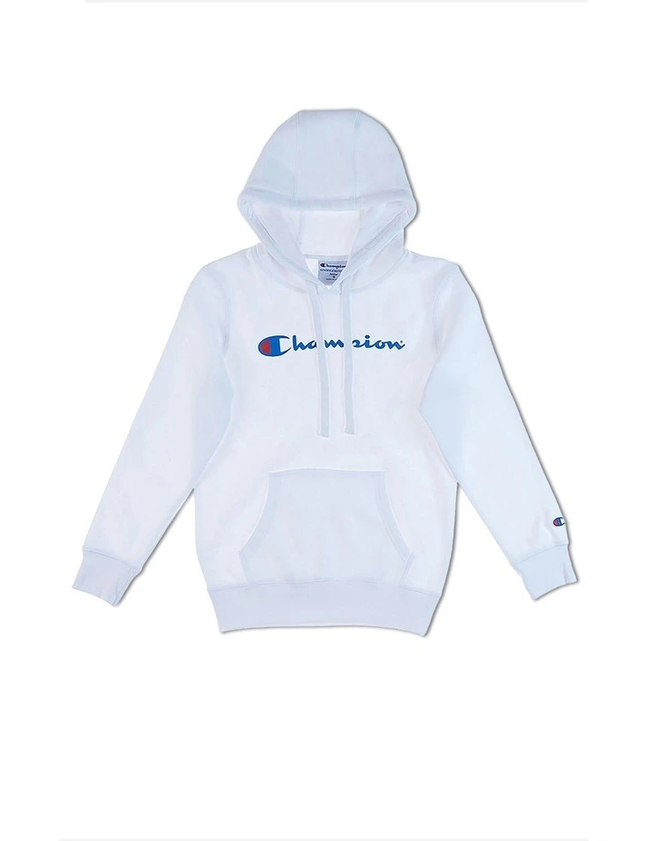 Script Hoodie in White