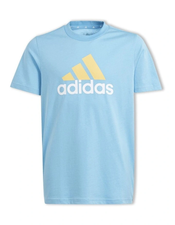Essentials Two-Color Big Logo Cotton T-Shirt in Semi Blue Burst/Semi