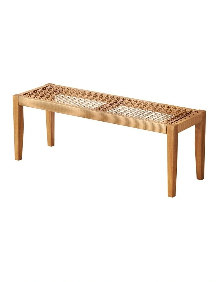 2 Seater Wooden Dining Garden Bench in Brown