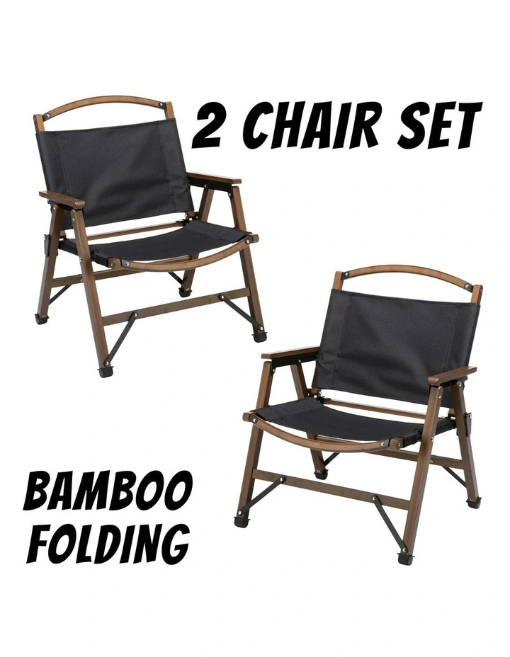 Foldable Outdoor Camping Chair in Black