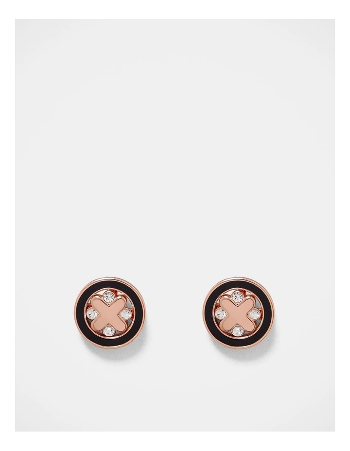 Supermicra Halo Stud Earrings in Black