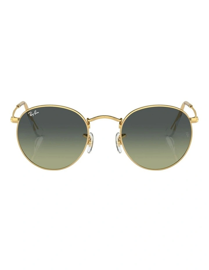 Round Metal Sunglasses in Gold