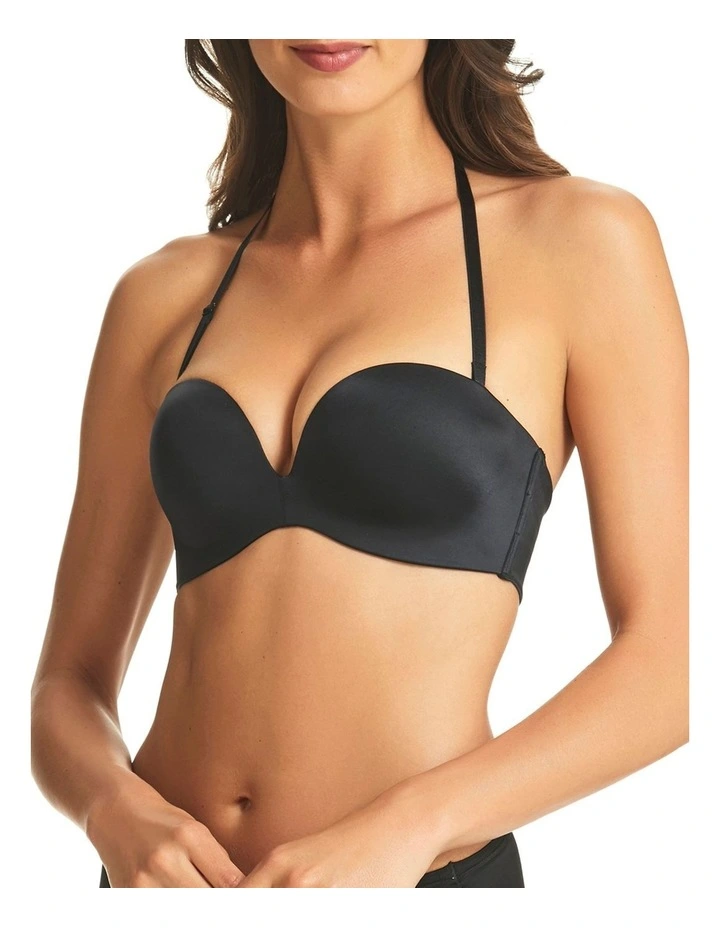 Refined 4 Way Convertible Wireless Strapless Bra in Black