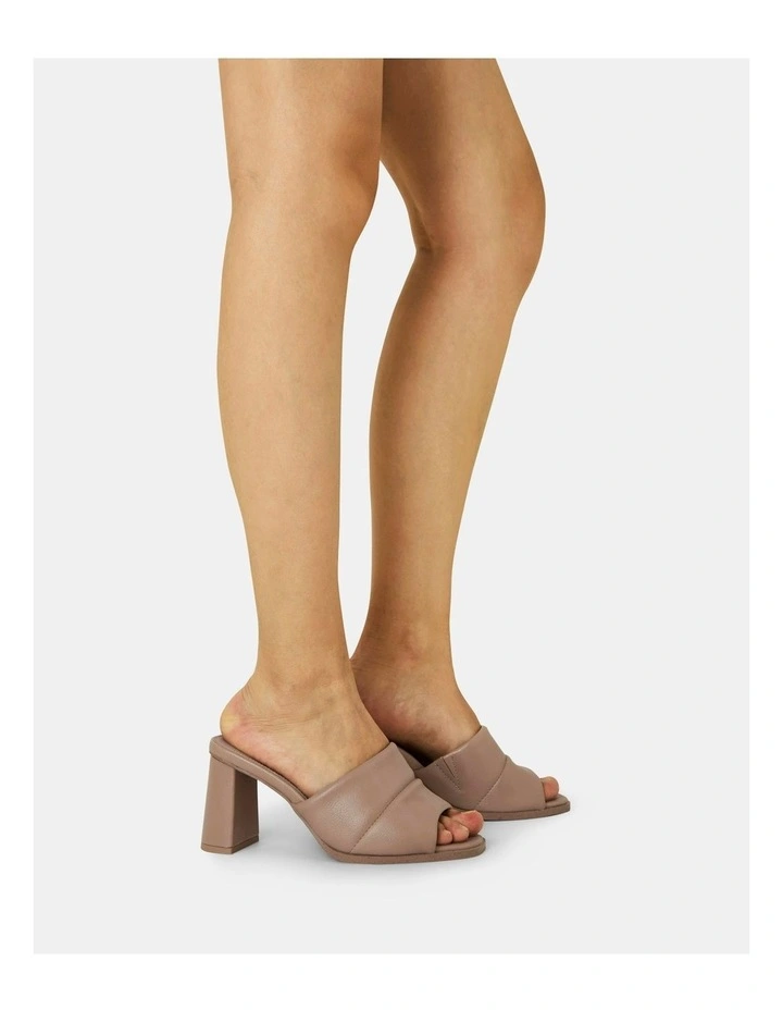 Frosty Mule Heels in Almond