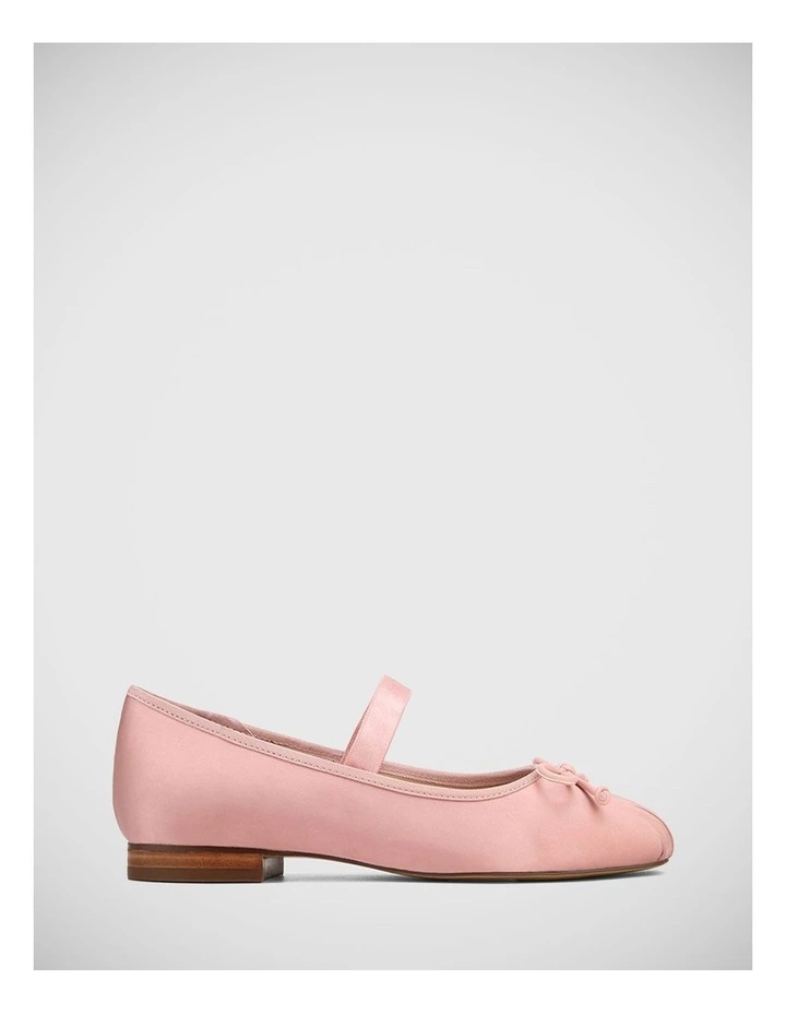Alta Recycled Satin Flat Ballet in Blush
