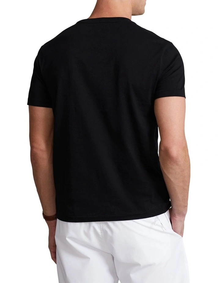 Custom Slim Fit Jersey Crewneck T-shirt in Black