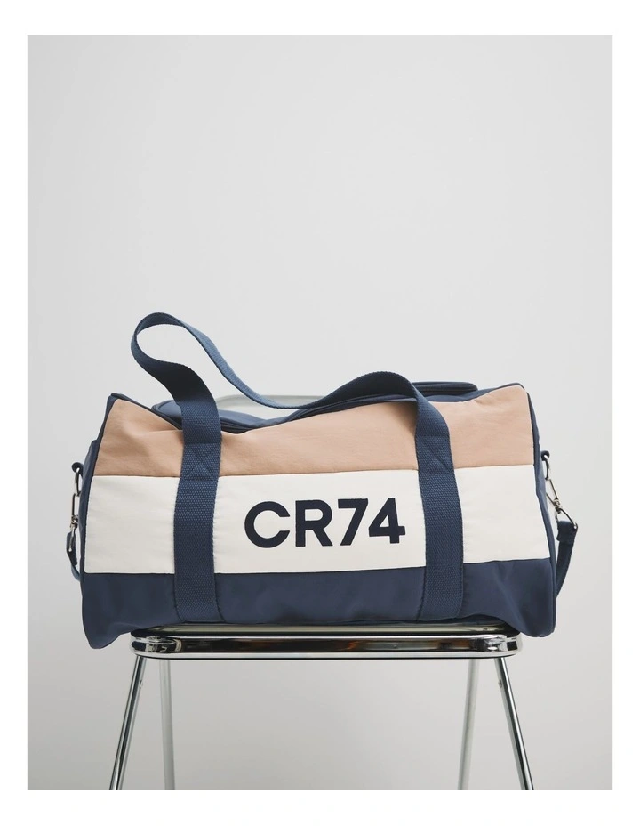 Stripe Weekender in Navy