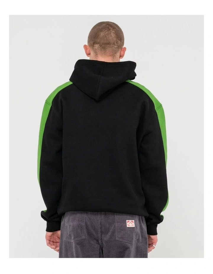 2k Sing Hooded Relaxed Fleece Sweat Top in Black