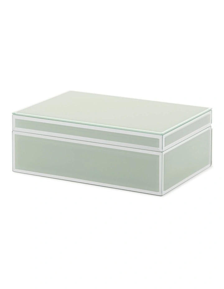 SARA Palm Large Jewellery Box in Pastel Green
