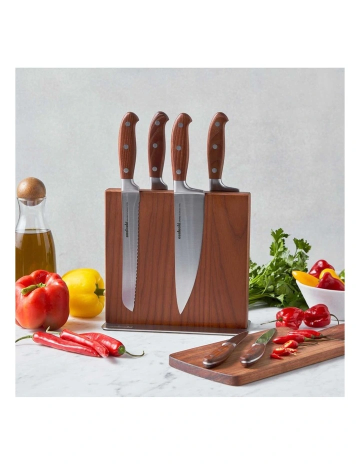 7 Piece Knife Block in Silver