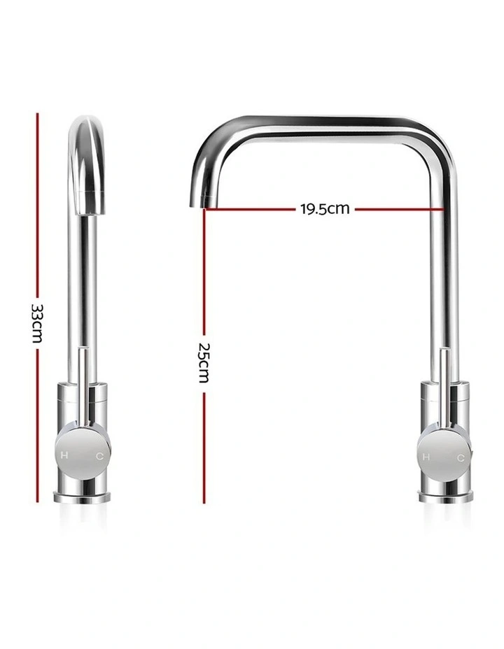 Mixer Faucet Tap In Brass Silver