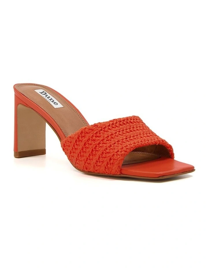 March Heeled Sandal in Orange