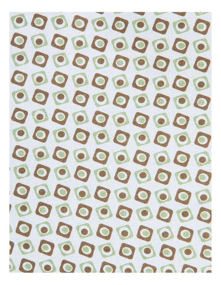 Pocket Square Geometric Print Handkerchiefs in Cream