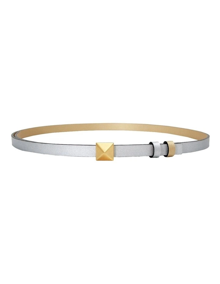 Cleopatra Pyramid Stud Leather Belt in Gold