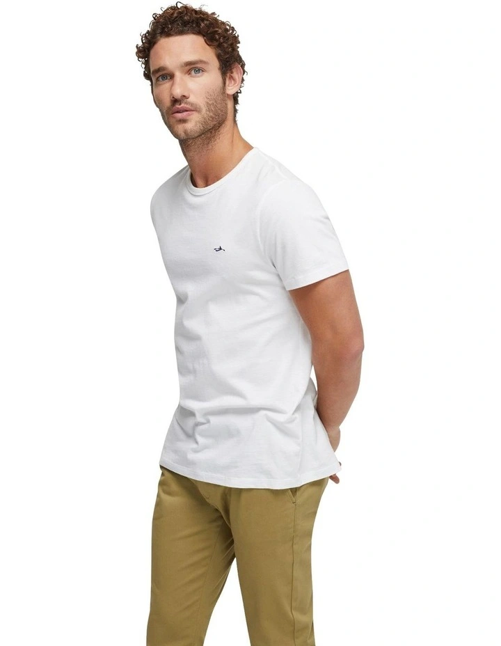 Ben Cotton Crew Neck T-shirt in White