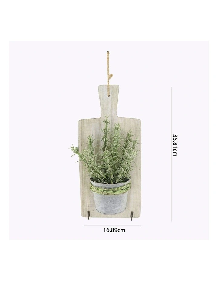 Artificial Rosemary Hanging Board in Natural/Green