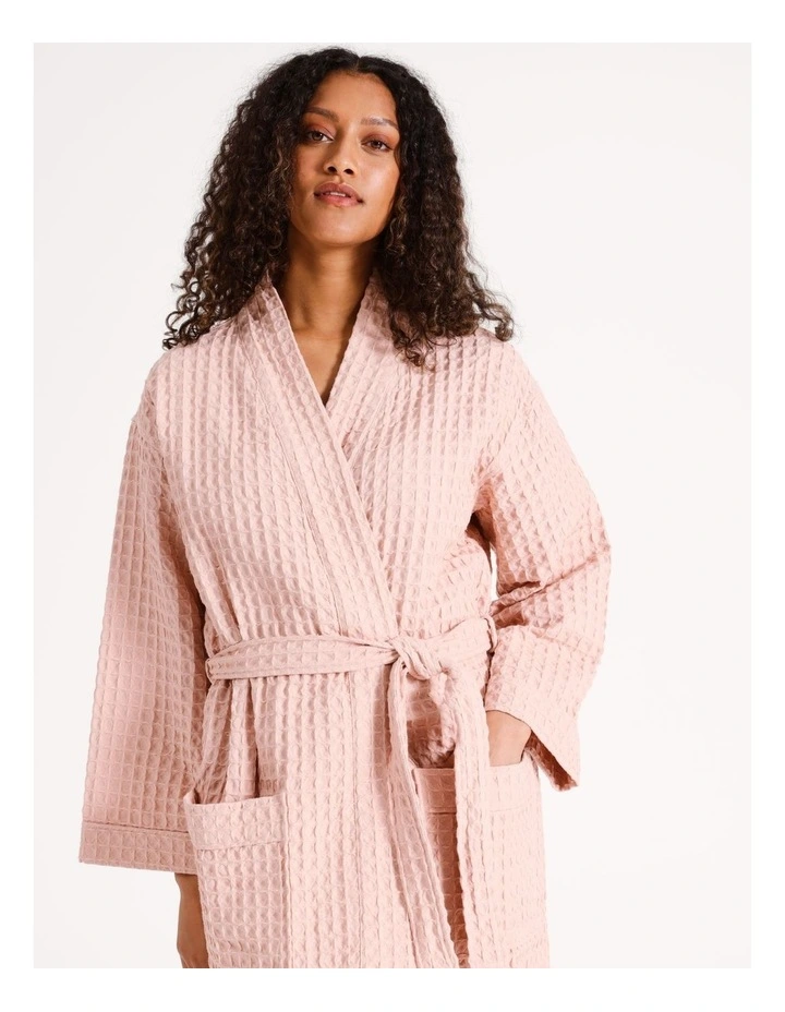 Waffle Robe in Rose
