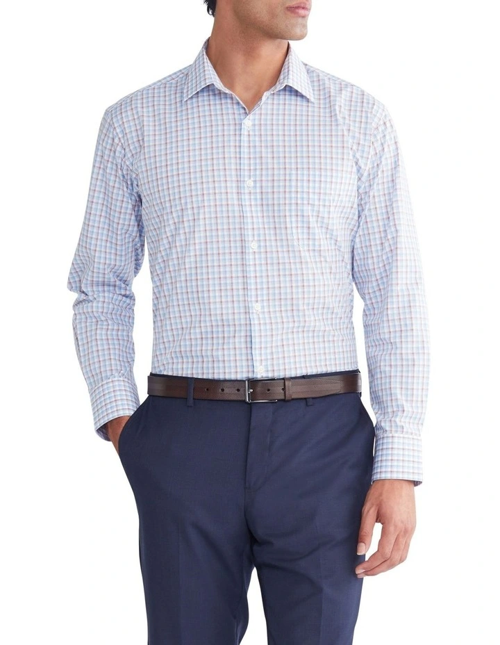 Classic Mid Check Long Sleeve Shirt in Red