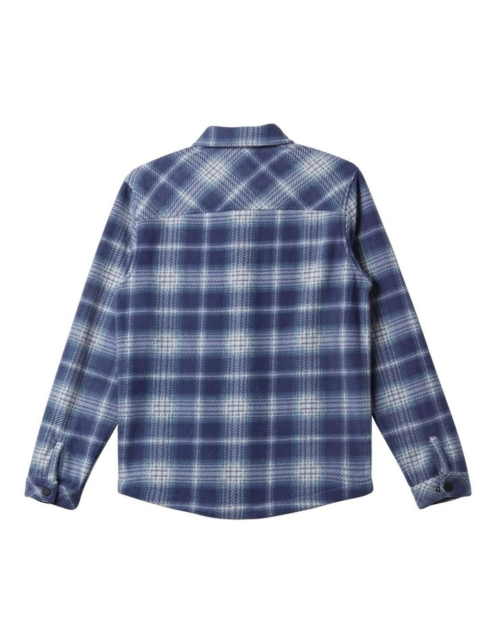 Surf Days Long Sleeve Fleece Shirt in Crown Blue