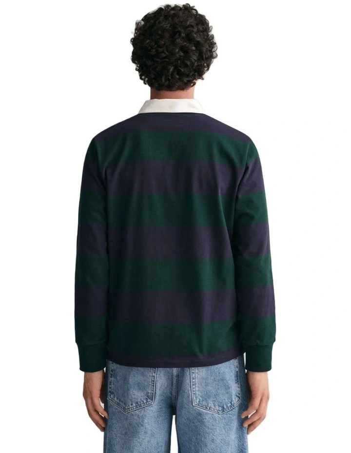 Shield Barstripe Heavy Rugger in Tartan Green