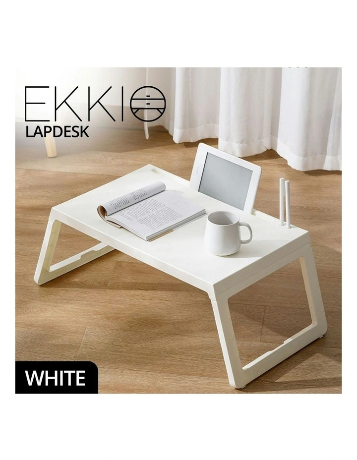 Multifunction Laptop Bed Desk in White