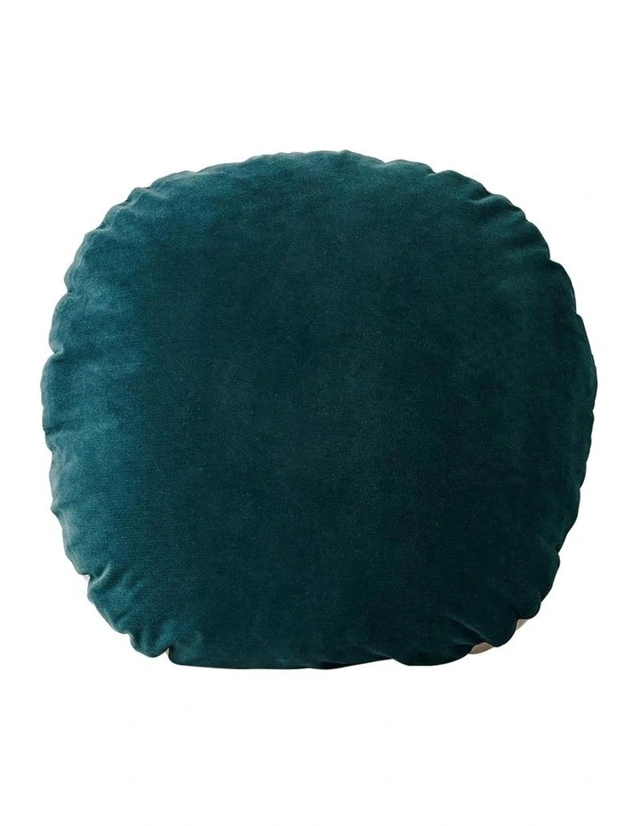 Luxury Velvet Round Cushion Indian Teal