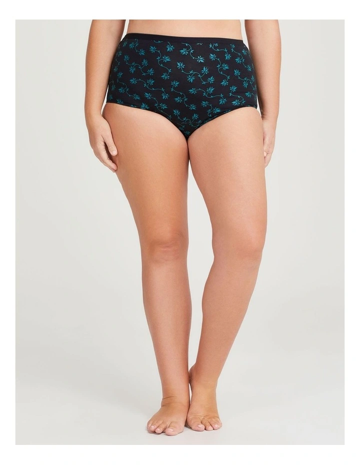 Period Undies Moderate in Teal Floral