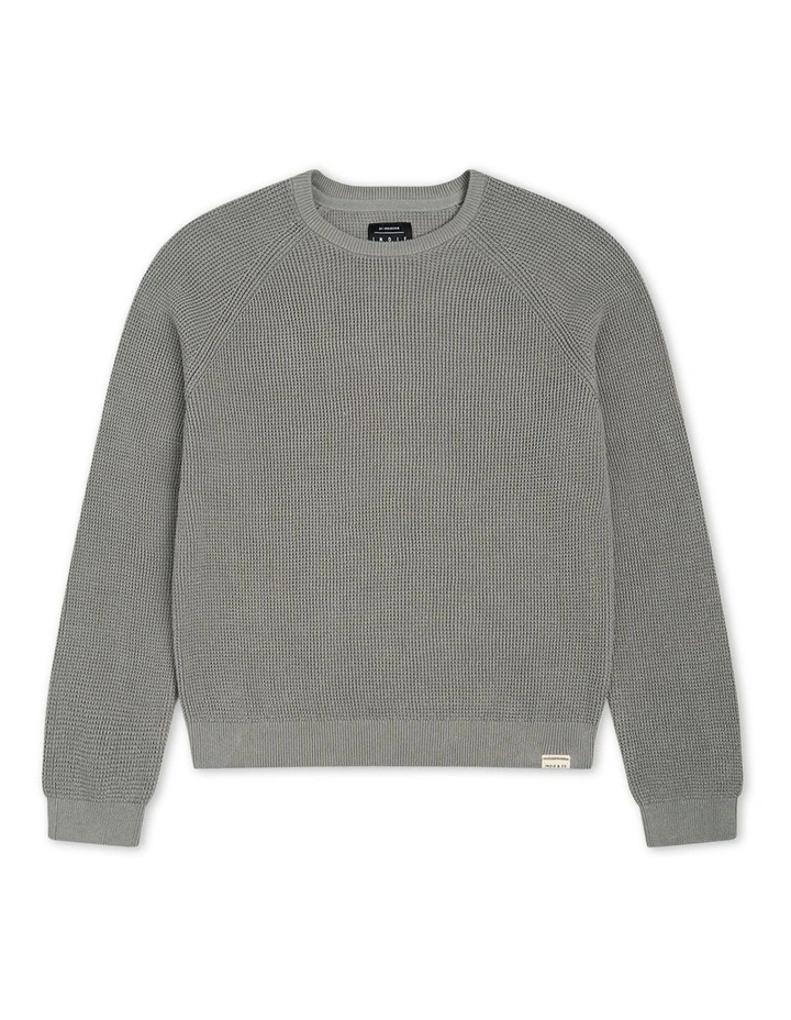 The Summit Raglan Knit (3-7 years) in OD Steel