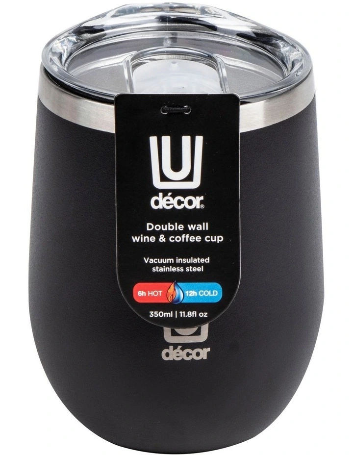 Insulated Wine and Coffee Cup 350ml in Stainless Steel