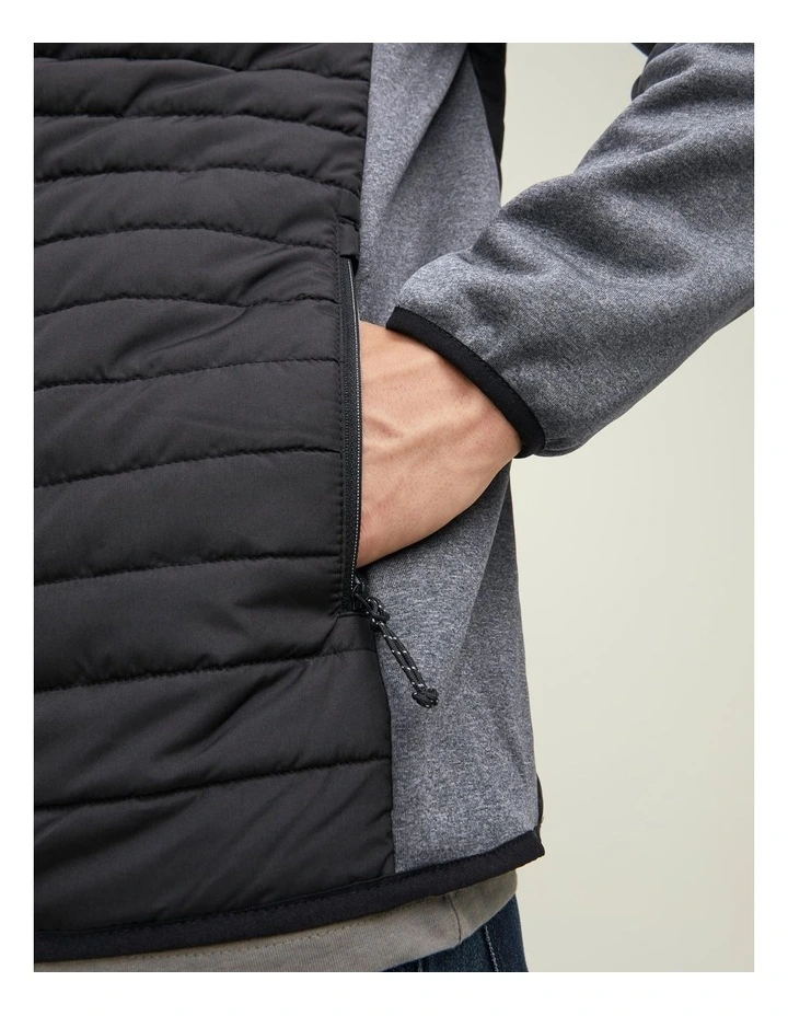 Multi Quilted Jacket in Black