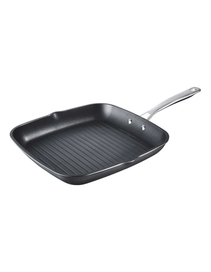 One Hard Anodised Grill Pan 28cm in Black