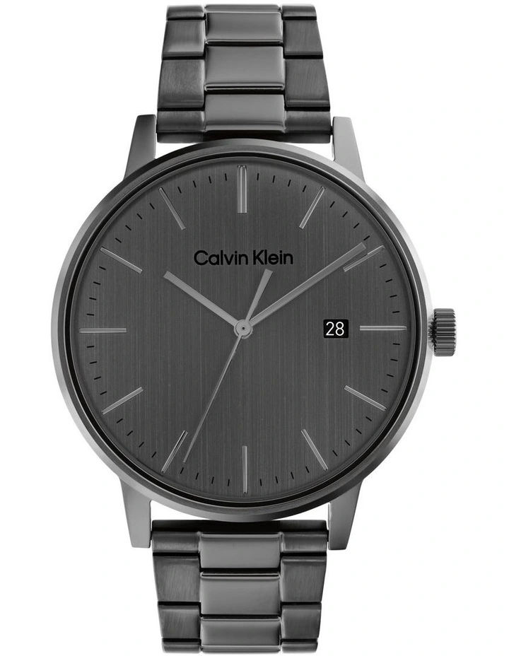 Linked Bracelet For Him Ionic Plated Grey Steel Watch 25200054