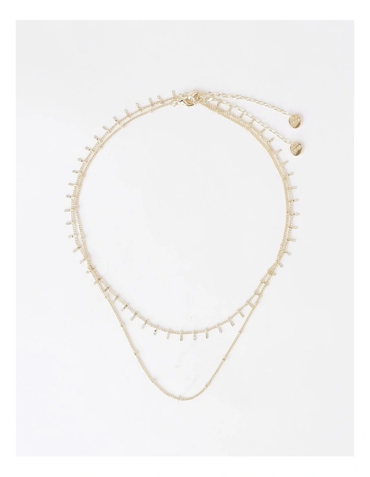 2 Layered Necklace in Gold