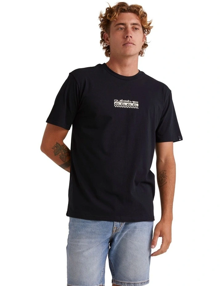 Omni Check Turn T-shirt in Black