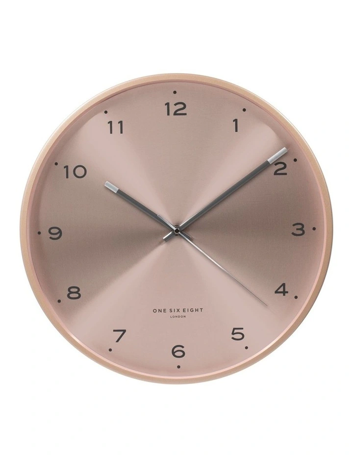 Elsa Silent Wall Clock in 40cm Champagne Blush