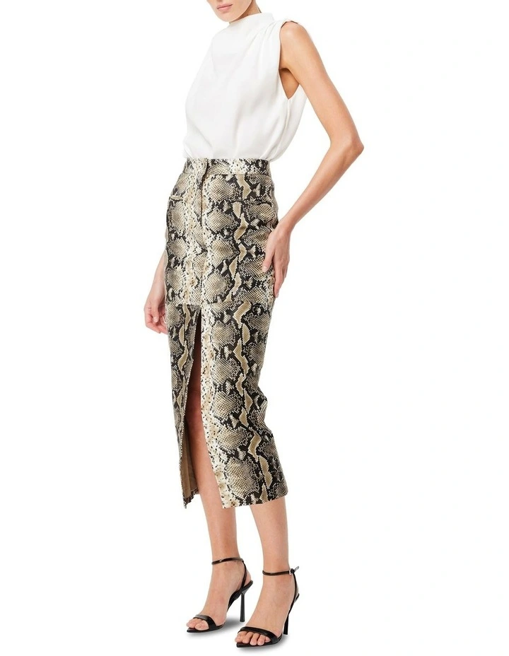 Restless Midi Skirt in Serpent