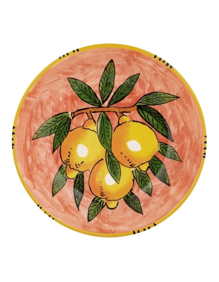 Ceramica Salerno Limone Pasta Bowl 21cm in Terracotta