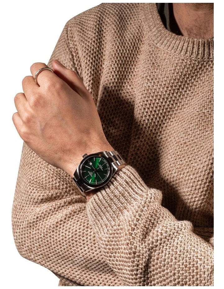 Gentleman Powermatic 80 Silicium T1274071109101 Automatic Watch in Green