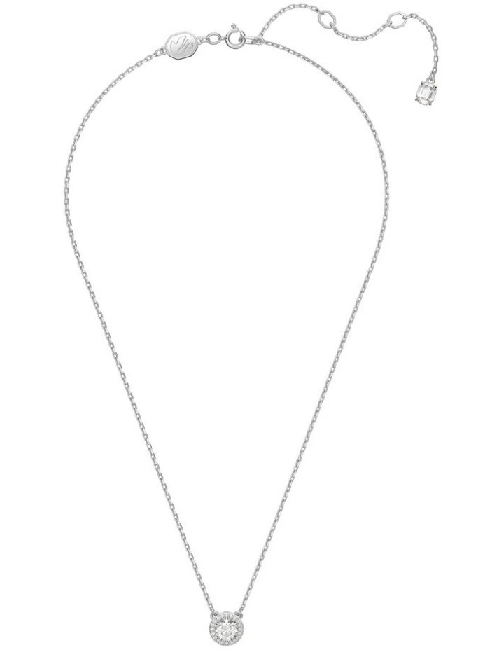Constella Pendant Round Cut Pave Rhodium Plated in White