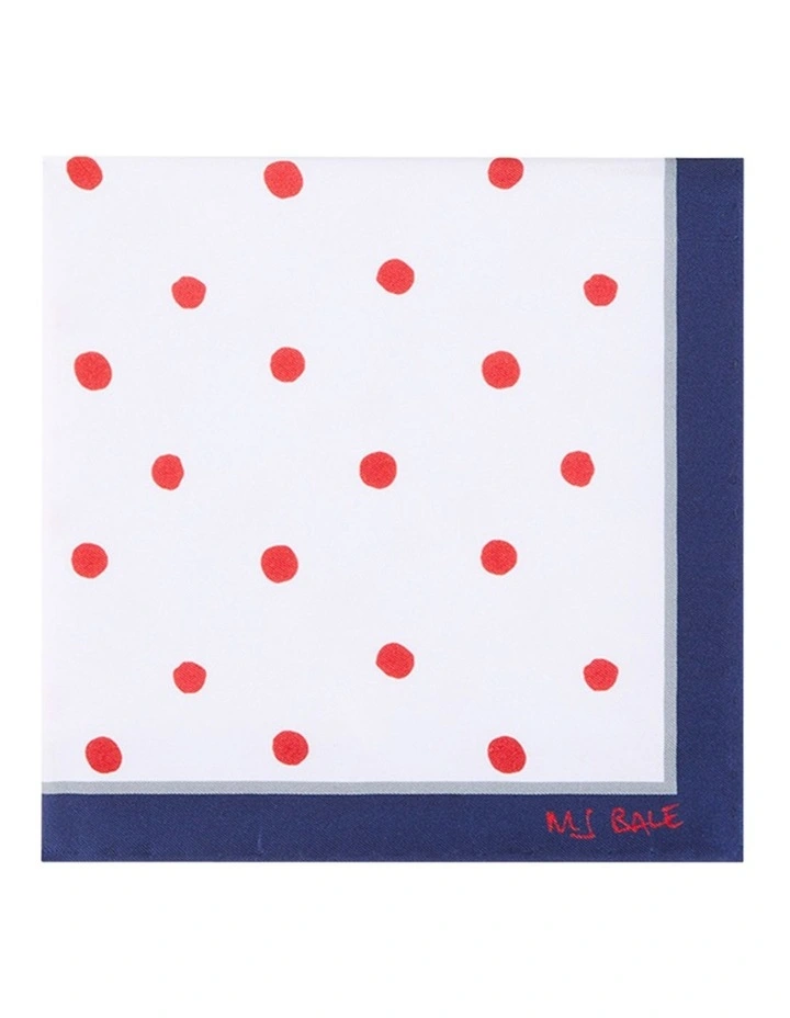 Mercury Pocket Square in Navy White Red