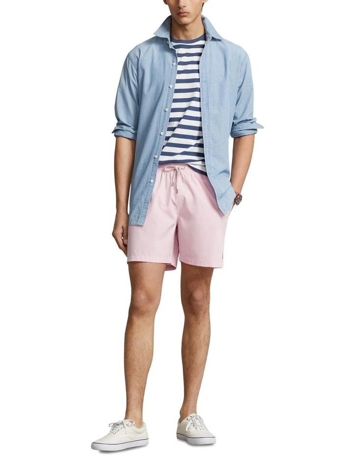 Traveler Plain Swim Short in Carmel Pink