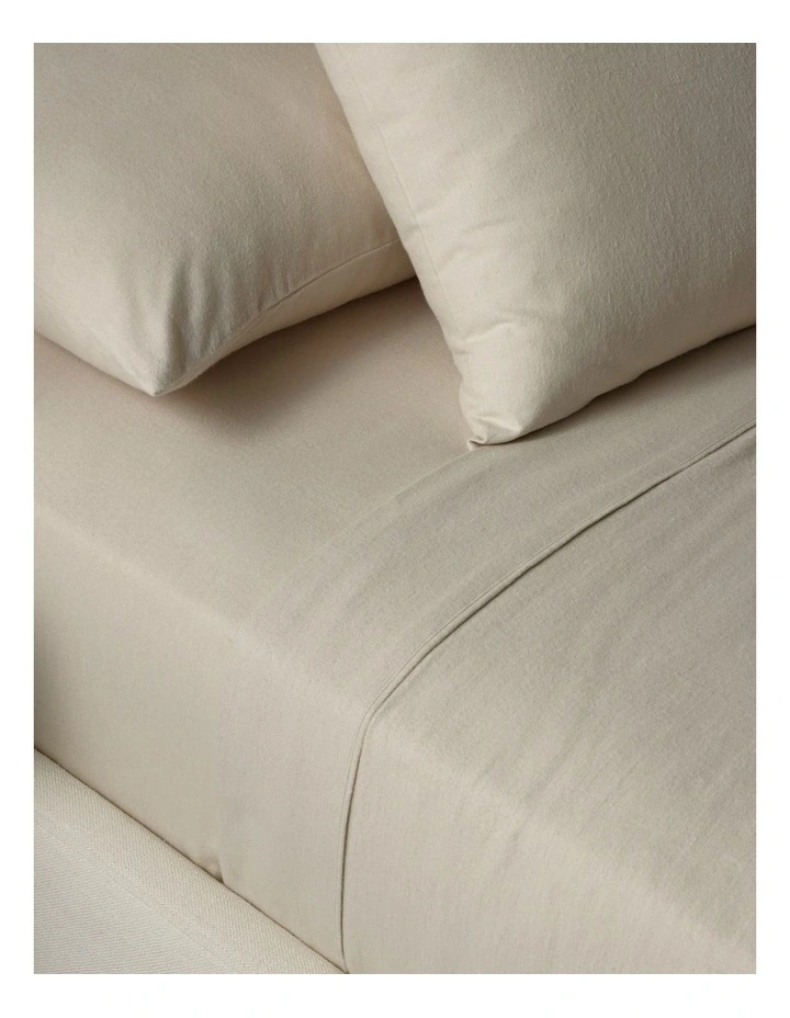 Cotton Flannelette Sheet Separates in Natural