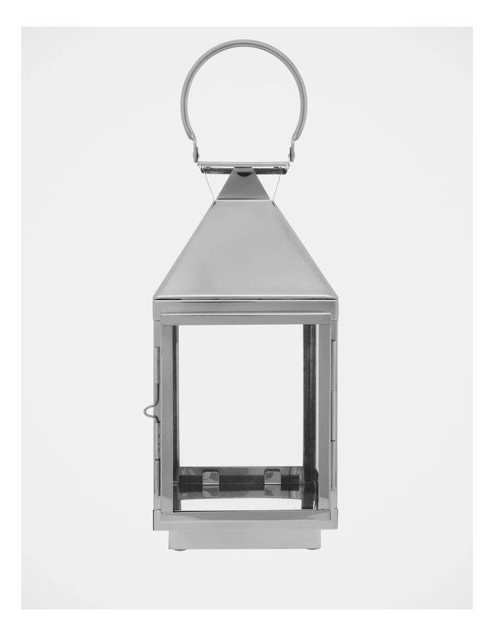 Stainless Steel & Glass Lantern 38cm
