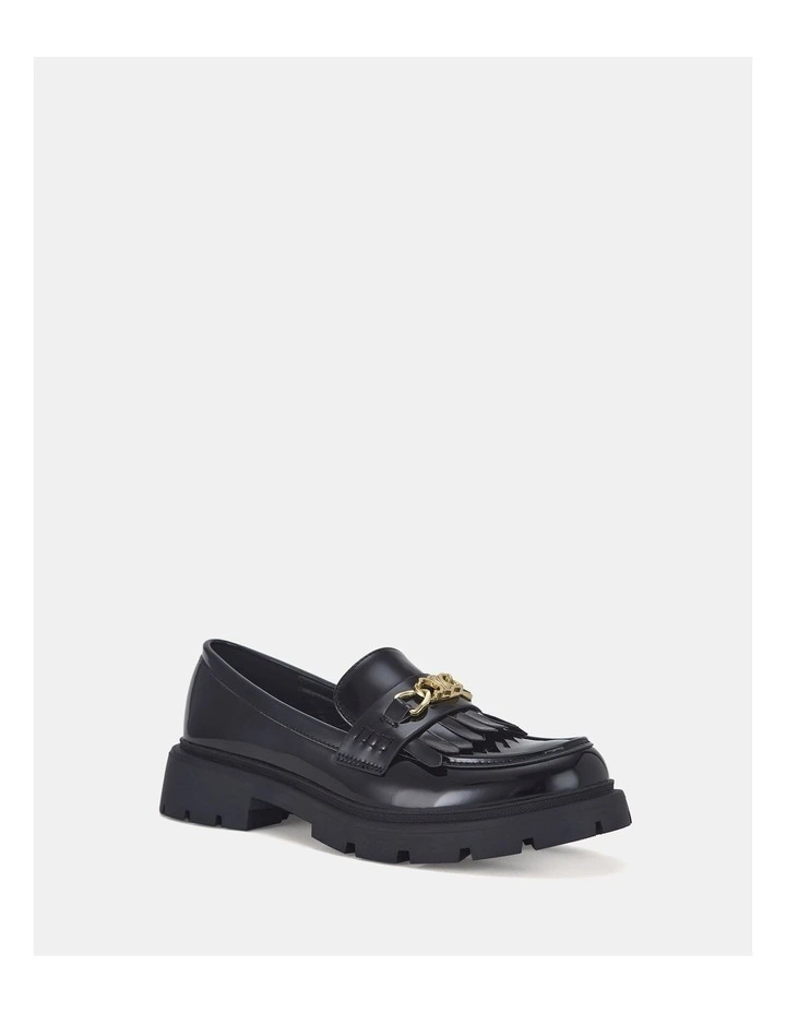 Estie Loafers in Black Patent