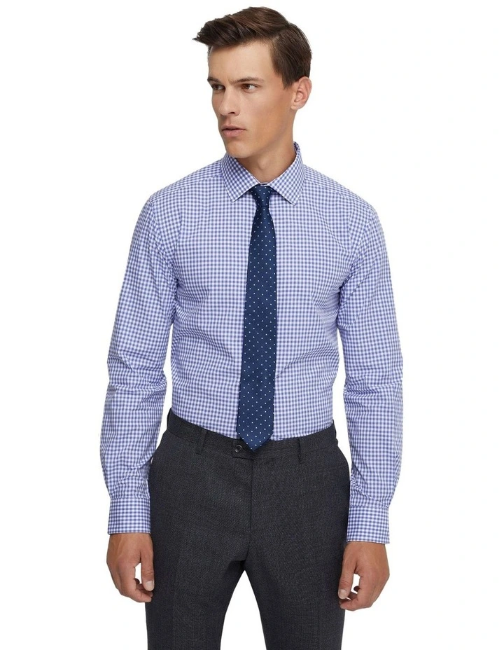 Beckton Cotton Gingham Shirt in Voilet
