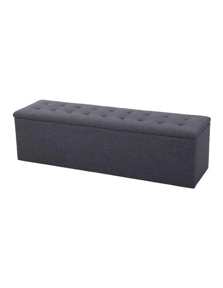 Storage Ottoman Blanket Box in Dark Grey
