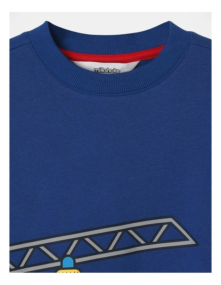 Essentials Crew Neck Sweat Top in Blue
