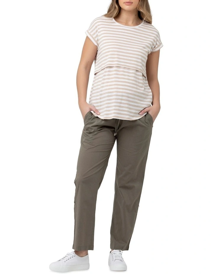 Lionel Nursing Tee in Natural/White
