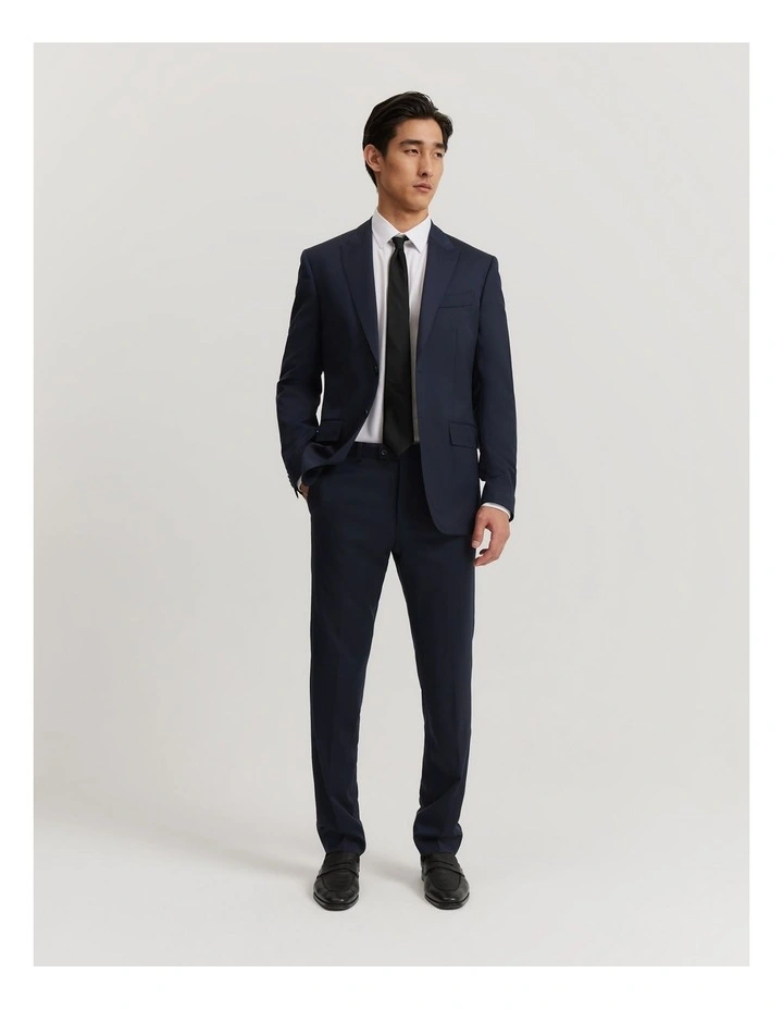 Slim Fit Australian Wool Travel Pant in Navy
