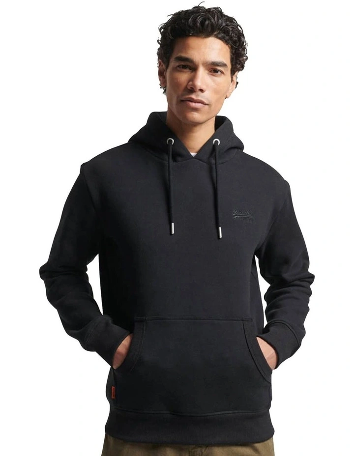 Essential Logo Hoodie in Black
